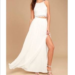 Lulus White Two Piece Dress